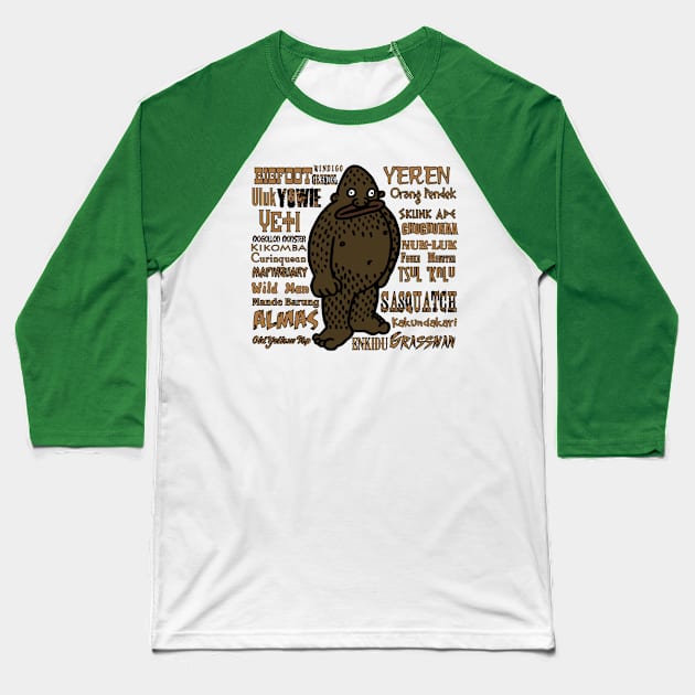 The Ape Man Baseball T-Shirt by FieryWolf